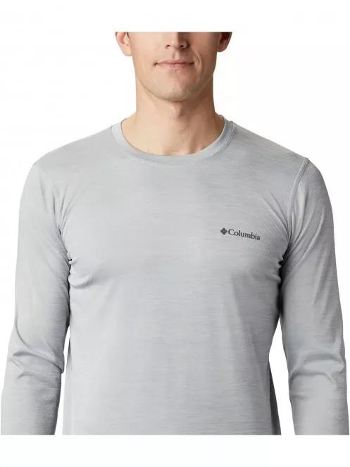 Columbia Zero Rules Long Sleeve Shirt férfi hosszú ujjú sport póló szürke színben 5