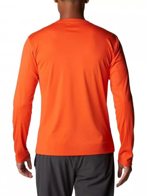 Columbia Zero Rules Long Sleeve Shirt férfi hosszú ujjú sport póló narancssárga színben 3