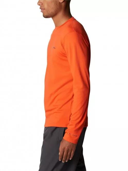 Columbia Zero Rules Long Sleeve Shirt férfi hosszú ujjú sport póló narancssárga színben 4
