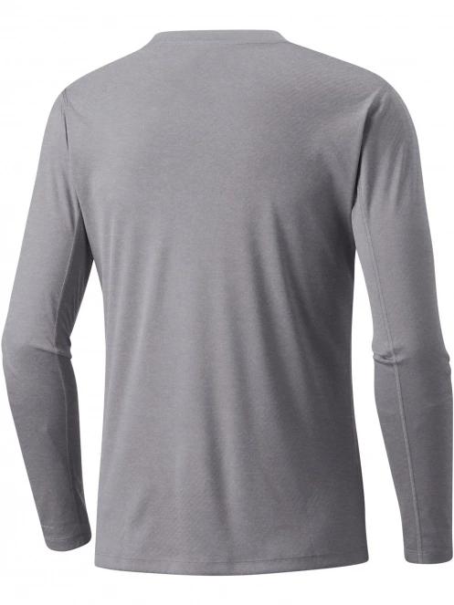 Columbia Zero Rules Long Sleeve Shirt férfi hosszú ujjú sport póló szürke színben 8