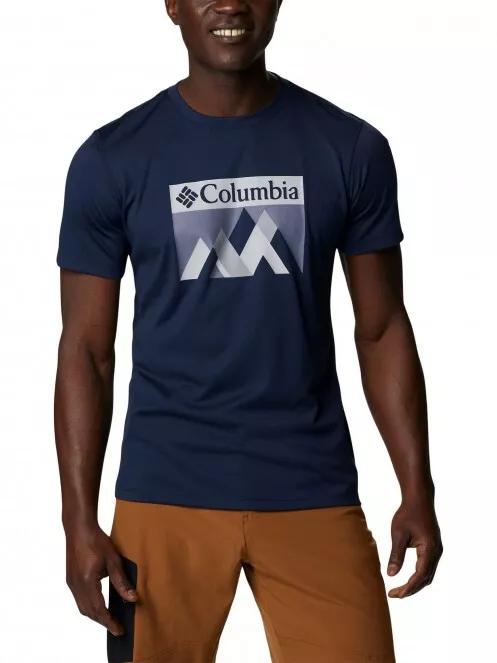 Columbia Zero Rules Short Sleeve Graphic Shirt férfi rövid ujjú sport póló kék színben 2