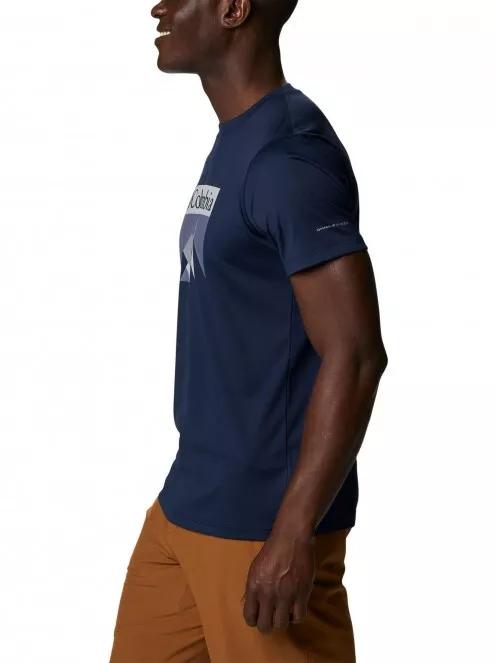 Columbia Zero Rules Short Sleeve Graphic Shirt férfi rövid ujjú sport póló kék színben 4