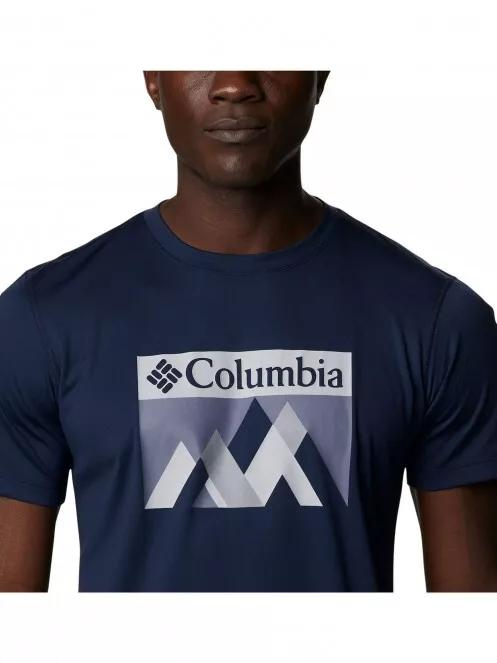 Columbia Zero Rules Short Sleeve Graphic Shirt férfi rövid ujjú sport póló kék színben 5