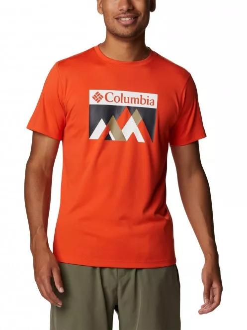 Columbia Zero Rules Short Sleeve Graphic Shirt férfi rövid ujjú sport póló narancssárga színben 2