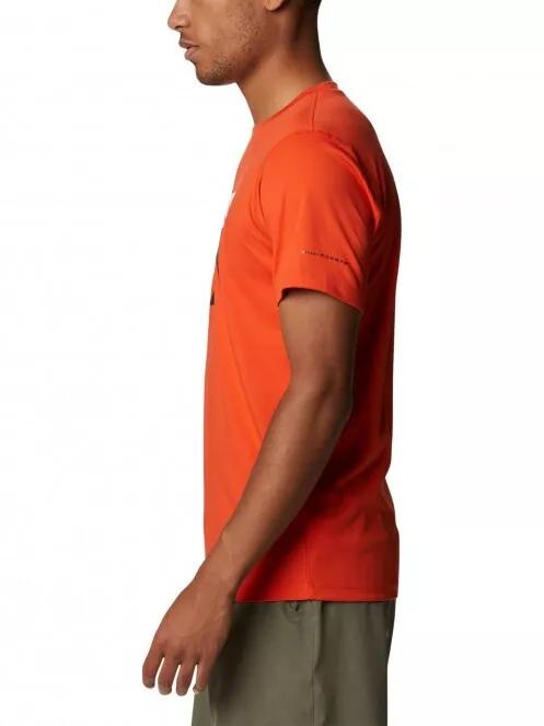 Columbia Zero Rules Short Sleeve Graphic Shirt férfi rövid ujjú sport póló narancssárga színben 4