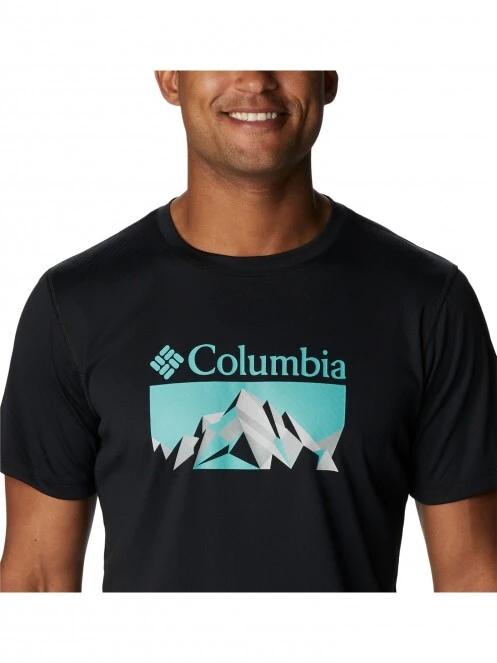 Columbia Zero Rules Short Sleeve Graphic Shirt férfi rövid ujjú sport póló fekete színben 5