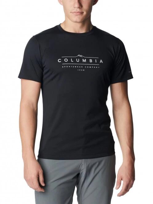 Columbia Zero Rules Short Sleeve Graphic Shirt férfi rövid ujjú sport póló fekete színben 2