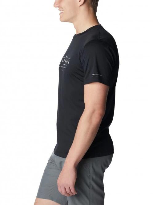 Columbia Zero Rules Short Sleeve Graphic Shirt férfi rövid ujjú sport póló fekete színben 3