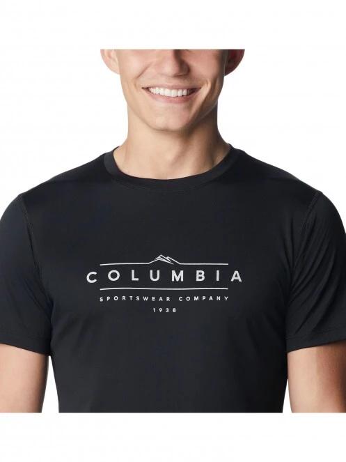 Columbia Zero Rules Short Sleeve Graphic Shirt férfi rövid ujjú sport póló fekete színben 5