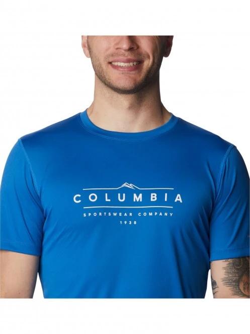 Columbia Zero Rules Short Sleeve Graphic Shirt férfi rövid ujjú sport póló kék színben 5
