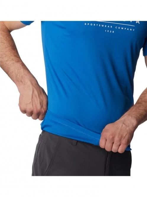 Columbia Zero Rules Short Sleeve Graphic Shirt férfi rövid ujjú sport póló kék színben 6