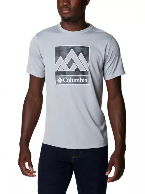 Columbia Zero Rules Short Sleeve Graphic Shirt férfi rövid ujjú sport póló szürke színben 2