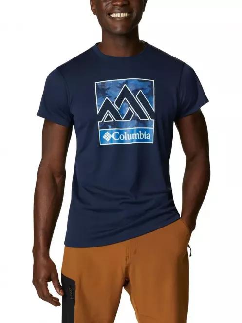 Columbia Zero Rules Short Sleeve Graphic Shirt férfi rövid ujjú sport póló kék színben 2