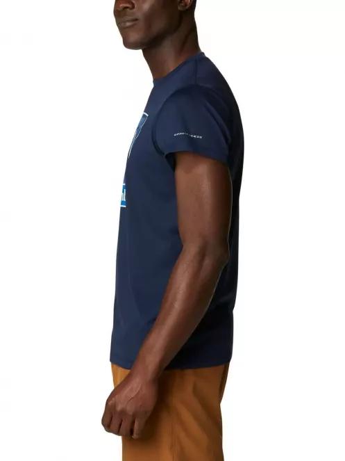 Columbia Zero Rules Short Sleeve Graphic Shirt férfi rövid ujjú sport póló kék színben 4