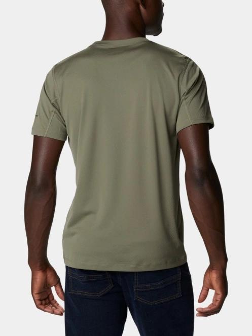 Columbia Zero Rules Short Sleeve Shirt férfi rövid ujjú sport póló zöld színben 4