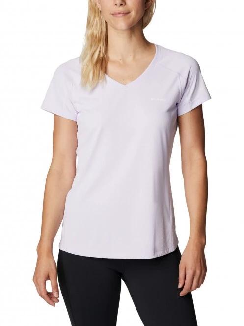 Columbia Zero Rules Short Sleeve Shirt női rövid ujjú sport póló lila színben 2