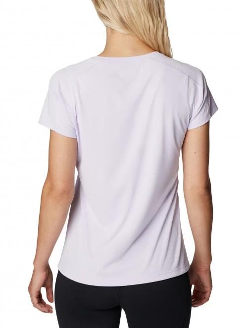 Columbia Zero Rules Short Sleeve Shirt női rövid ujjú sport póló lila színben 4
