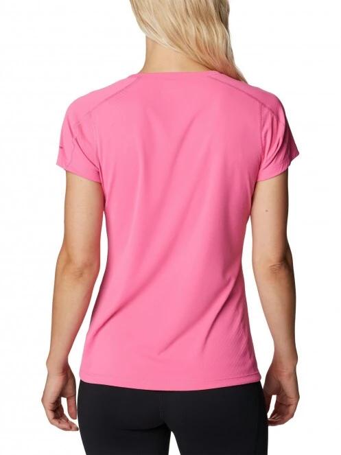 Columbia Zero Rules Short Sleeve Shirt női rövid ujjú sport póló magenta színben 4