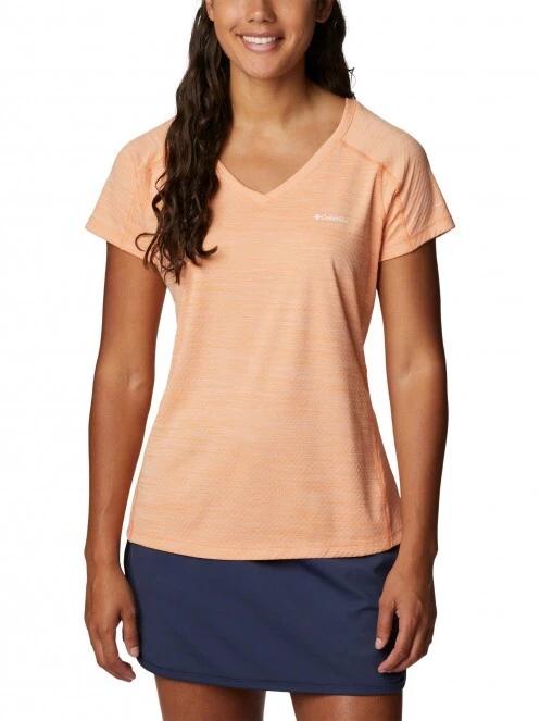 Columbia Zero Rules Short Sleeve Shirt női rövid ujjú sport póló rózsaszín színben 2