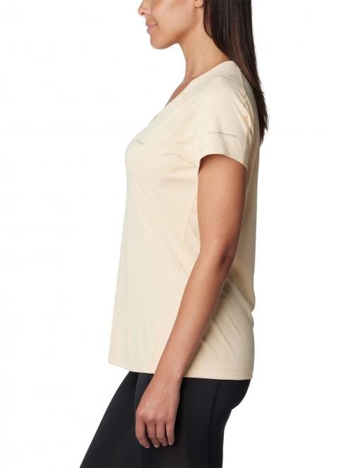 Columbia Zero Rules Short Sleeve Shirt női rövid ujjú sport póló sárga színben 3
