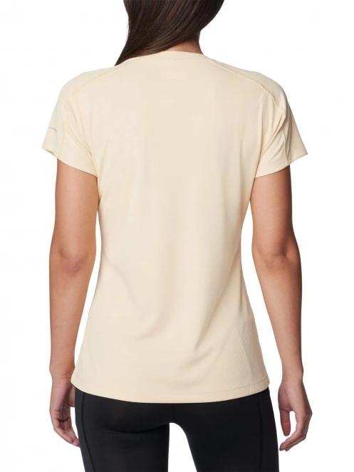Columbia Zero Rules Short Sleeve Shirt női rövid ujjú sport póló sárga színben 4