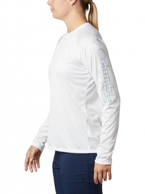 Columbia Tidal Tee II Long Sleeve Shirt női hosszú ujjú póló fehér színben 3