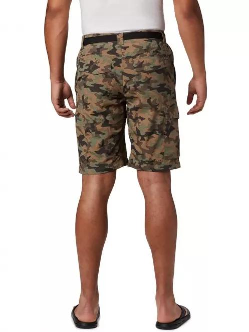 Columbia Silver Ridge Printed Cargo Short férfi oldalzsebes rövidnadrág oliva színben 3