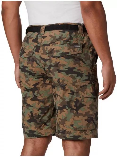 Columbia Silver Ridge Printed Cargo Short férfi oldalzsebes rövidnadrág oliva színben 5