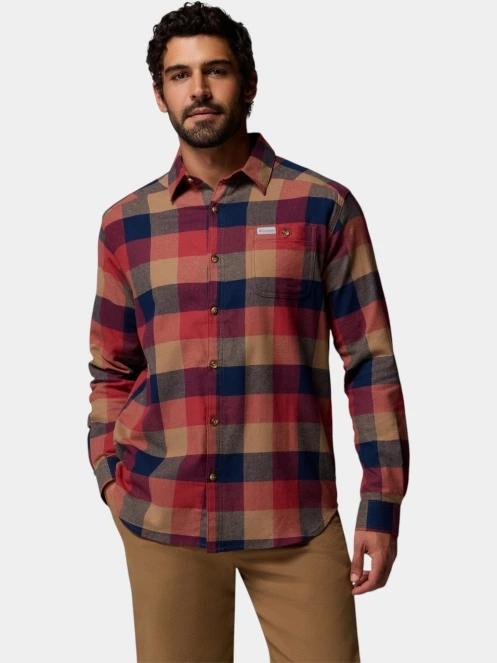 Columbia Cornell Woods Flannel Long Sleeve Shirt férfi hosszú ujjú ing piros színben 2