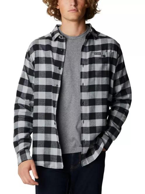 Columbia Cornell Woods Flannel Long Sleeve Shirt férfi hosszú ujjú ing szürke színben 5