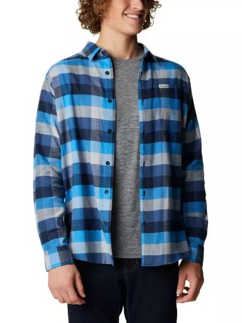 Columbia Cornell Woods Flannel Long Sleeve Shirt férfi hosszú ujjú ing kék színben 2