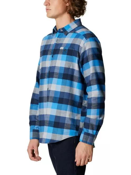 Columbia Cornell Woods Flannel Long Sleeve Shirt férfi hosszú ujjú ing kék színben 4
