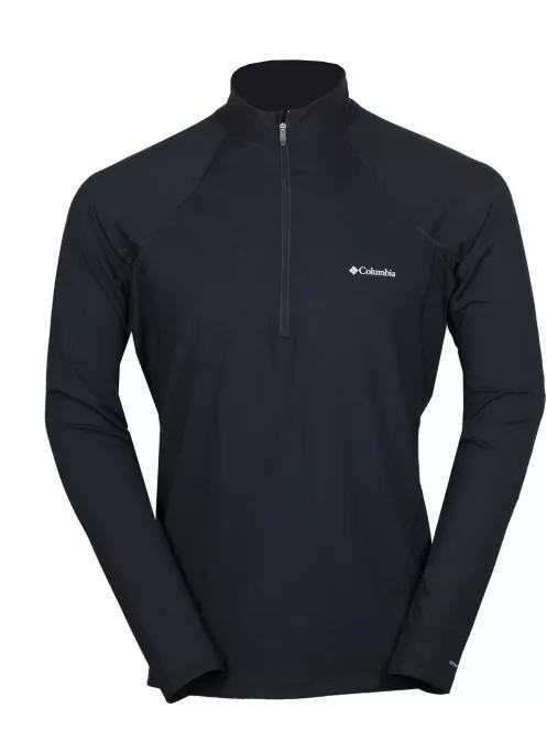 Columbia Midweight Stretch Long Sleeve Half Zip férfi aláöltöző felső fekete színben 2