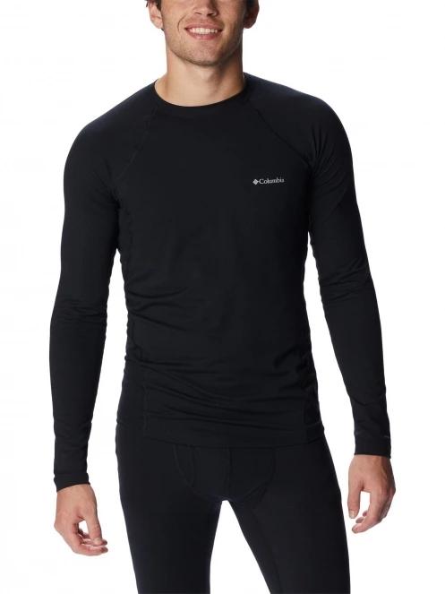 Columbia Midweight Stretch Long Sleeve Top férfi aláöltöző felső fekete színben 2