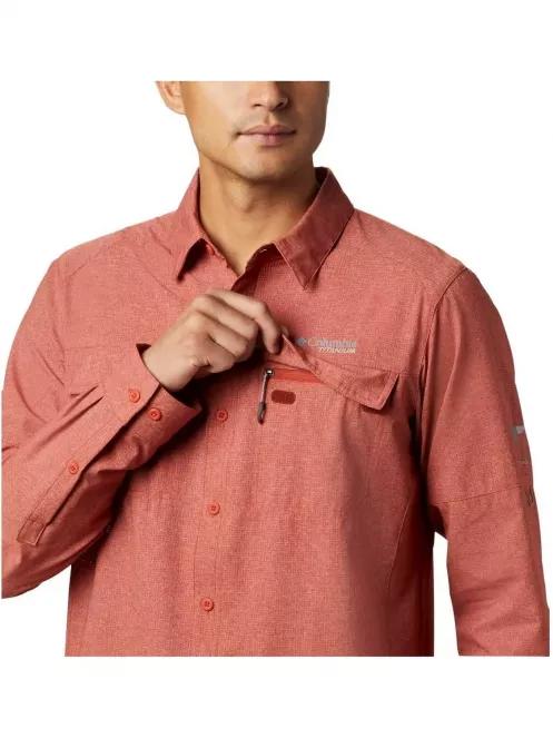 Columbia Irico Men's Long Sleeve Shirt férfi túraing piros színben 6