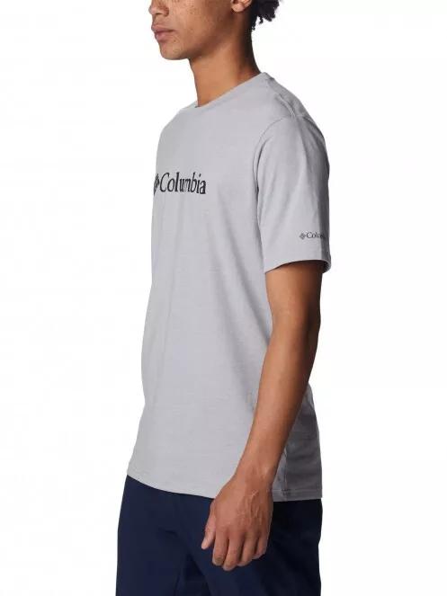 Columbia Csc Basic Logo Short Sleeve férfi rövid ujjú póló szürke színben 4