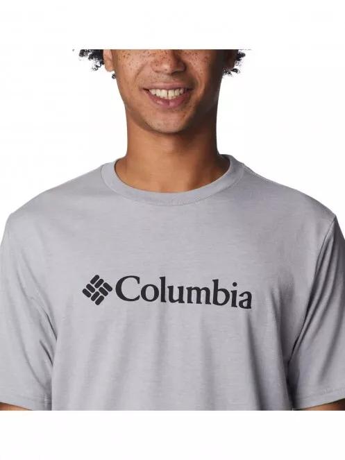 Columbia Csc Basic Logo Short Sleeve férfi rövid ujjú póló szürke színben 5