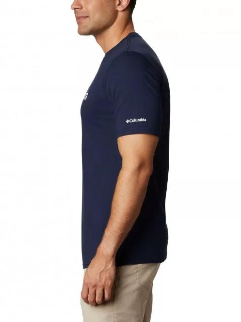Columbia Csc Basic Logo Short Sleeve férfi rövid ujjú póló kék színben 4