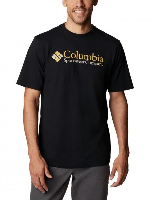 Columbia Csc Basic Logo Short Sleeve férfi rövid ujjú póló fekete színben 2