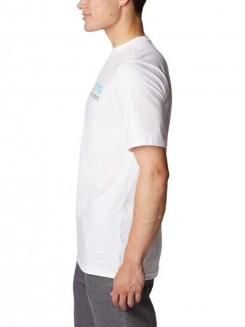 Columbia Csc Basic Logo Short Sleeve férfi rövid ujjú póló fehér színben 3