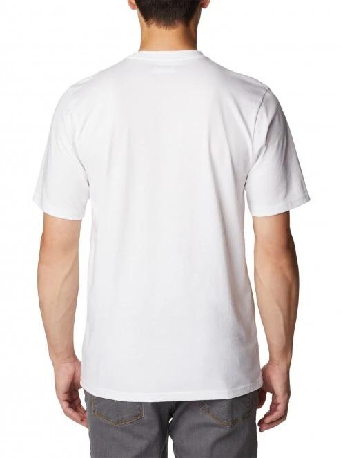 Columbia Csc Basic Logo Short Sleeve férfi rövid ujjú póló fehér színben 4