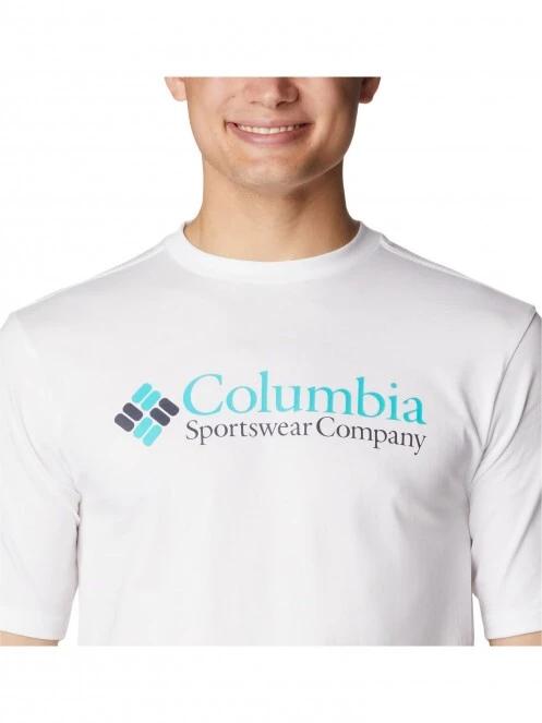 Columbia Csc Basic Logo Short Sleeve férfi rövid ujjú póló fehér színben 5