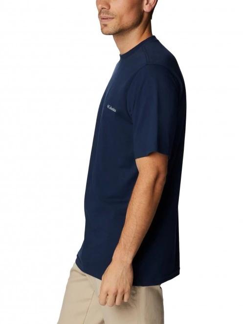 Columbia Csc Basic Logo Short Sleeve férfi rövid ujjú póló kék színben 3