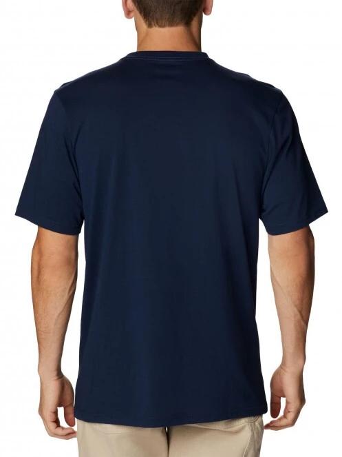 Columbia Csc Basic Logo Short Sleeve férfi rövid ujjú póló kék színben 4