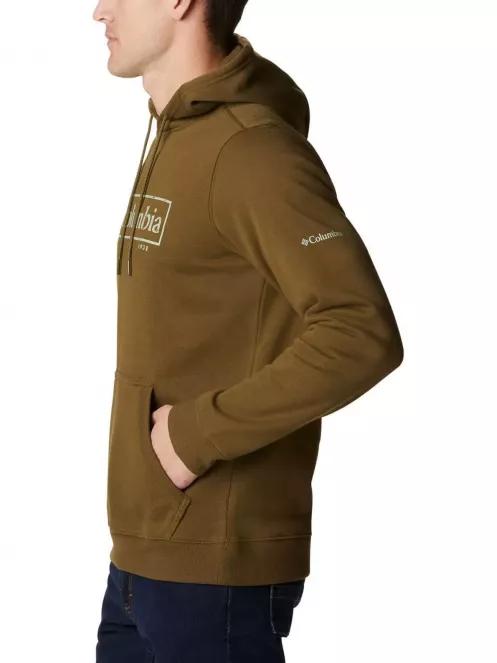 Columbia Csc Basic Logo II Hoodie férfi kapucnis pulóver zöld színben 4