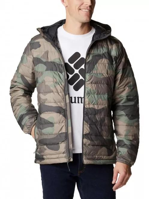 Columbia Powder Lite Hooded Jacket férfi átmeneti kabát zöld színben 2