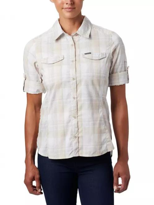 Columbia Silver Ridge Lite Plaid LS Shirt női hosszú ujjú ing homok színben 4