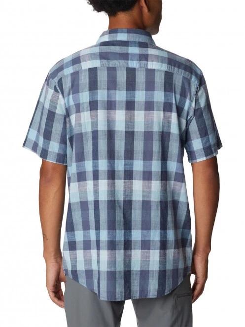 Columbia Under Exposure YD Short Sleeve Shirt férfi rövid ujjú ing kék színben 4