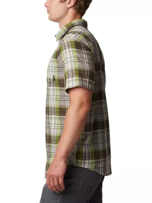 Columbia Under Exposure YD Short Sleeve Shirt férfi rövid ujjú ing zöld színben 4