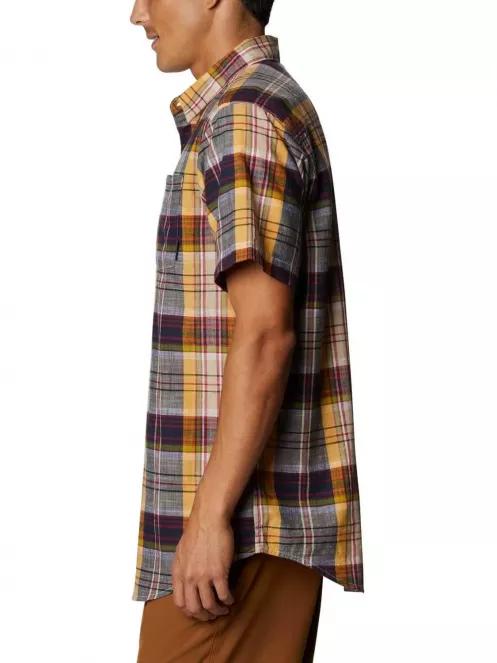 Columbia Under Exposure YD Short Sleeve Shirt férfi rövid ujjú ing sárga színben 4